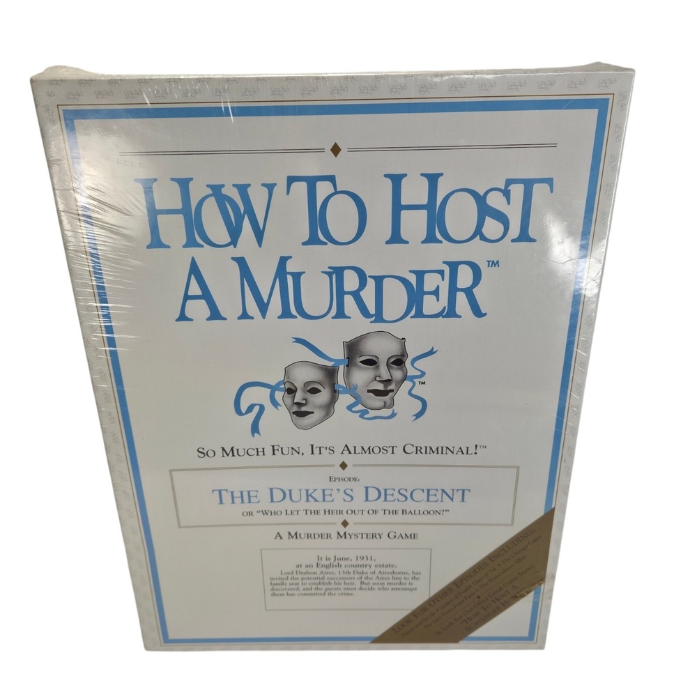 How To Host A Murder The Dukes Descent No 6 Mystery Party Game 1931 Theme New